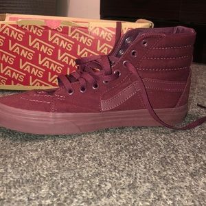 Hi top burgundy vans